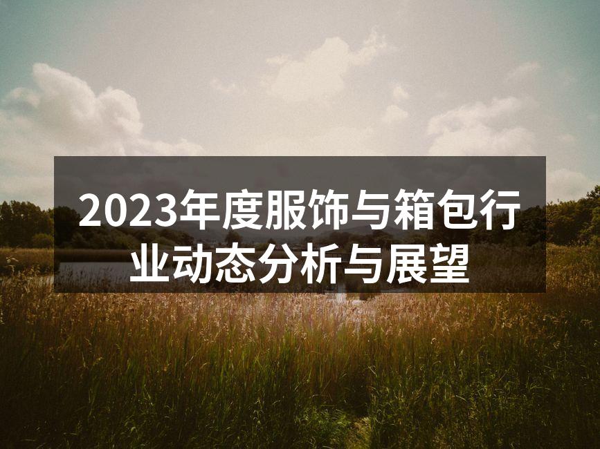 2023年度服饰与箱包行业动态分析与展望